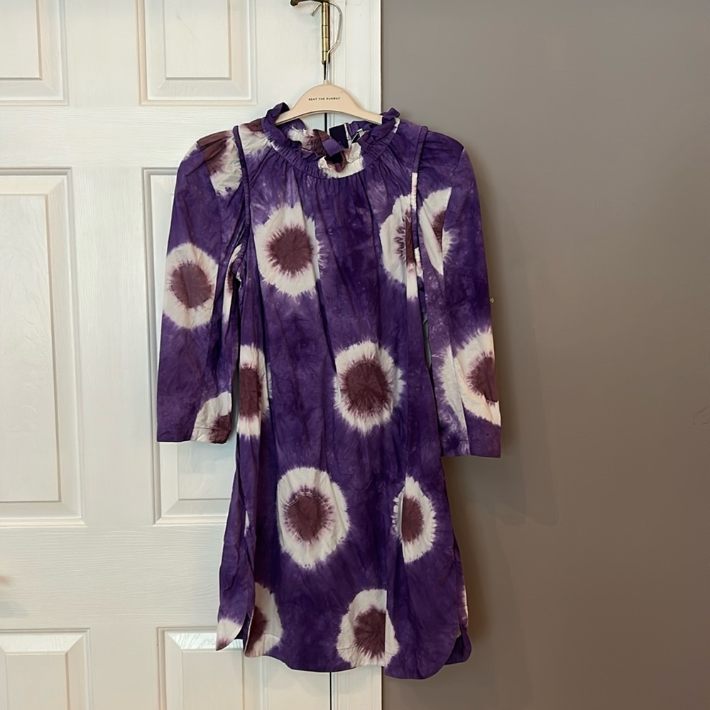Sea New York Purple Tie-Dye Mini Dress